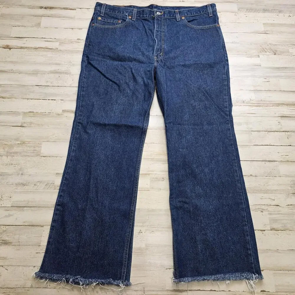 Vintage Levi’s 517 Blue Jeans Men’s 42x30 (raw hem) Boot Cut Y2K Grunge Western